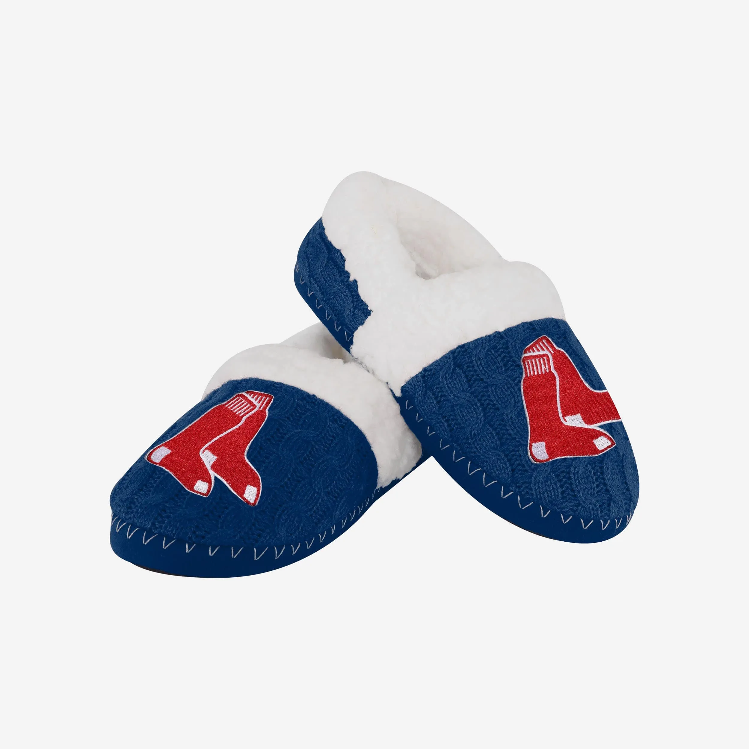 Boston Red Sox Womens Team Color Moccasin Slipper