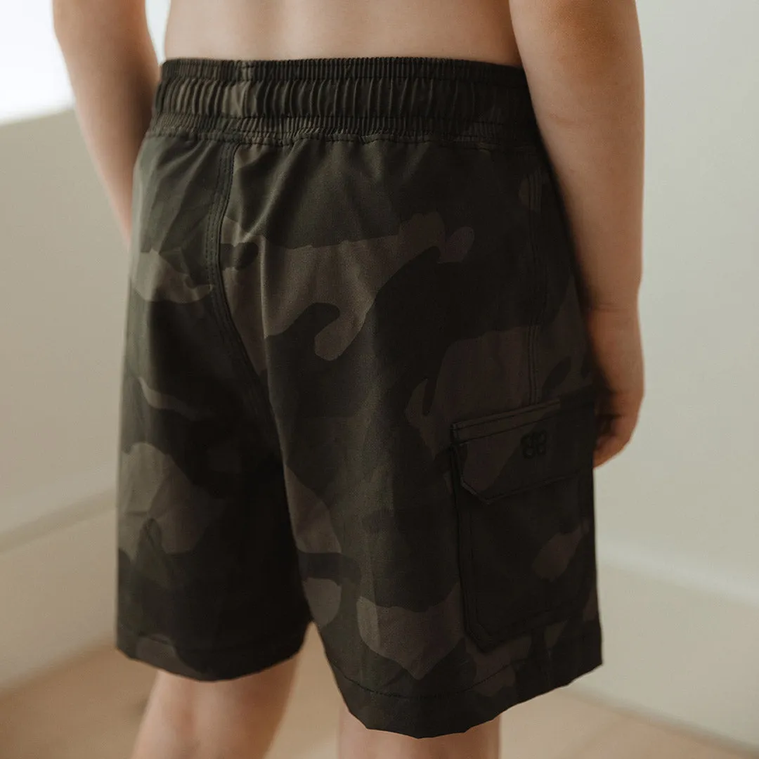 Camo Jr. Swim Trunks