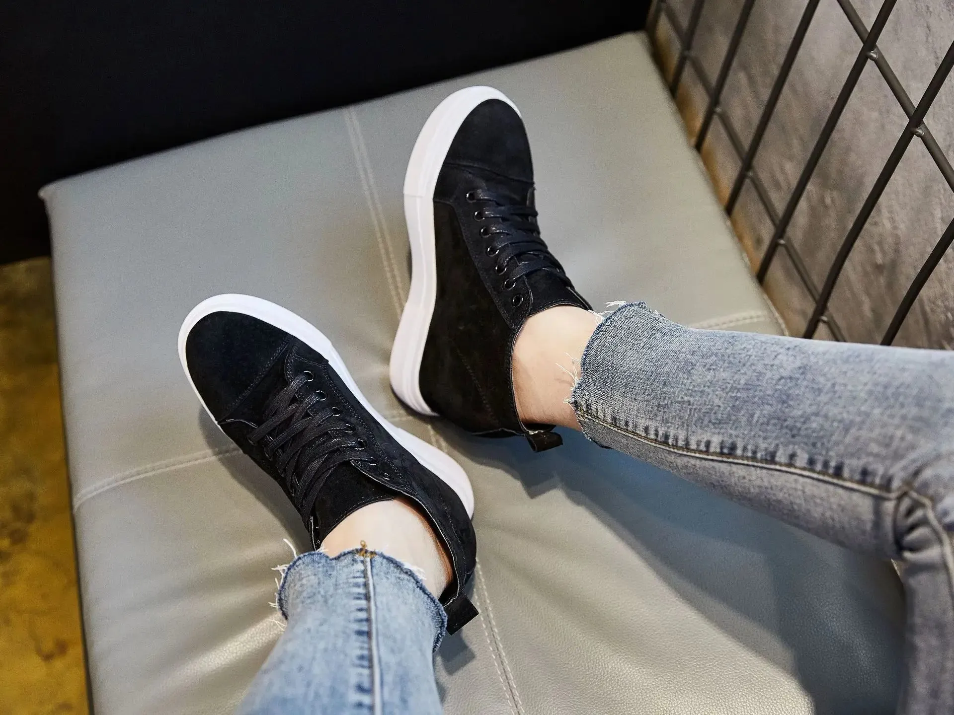 Joskaa 2024 New Cute New Black Platform Sneakers