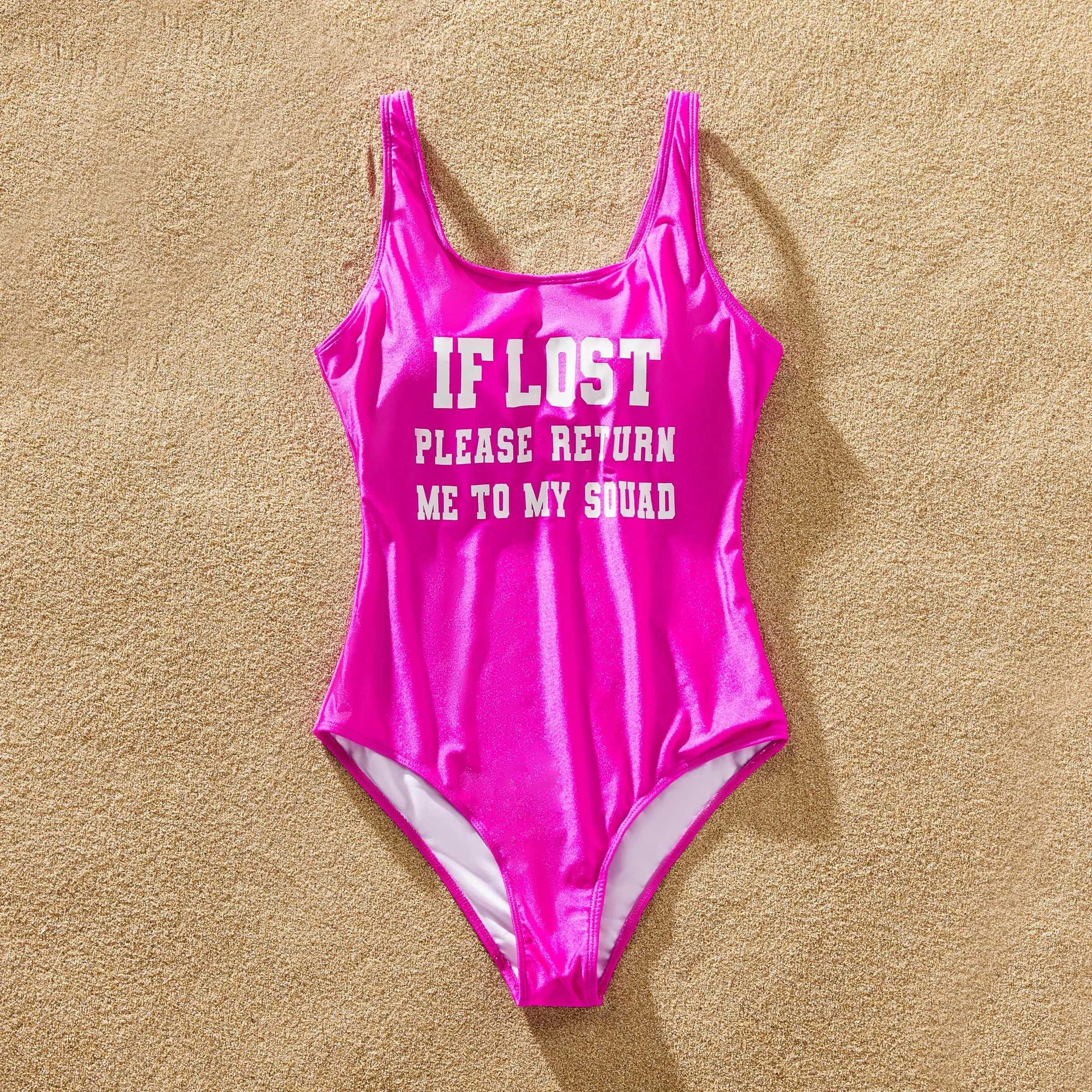Matching Family Swimsuit Pink One Piece Swimwear