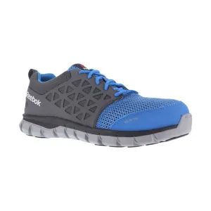 Reebok Work Men's Sublite Cushion Alloy Toe ESD Work Shoe - Grey/Blue